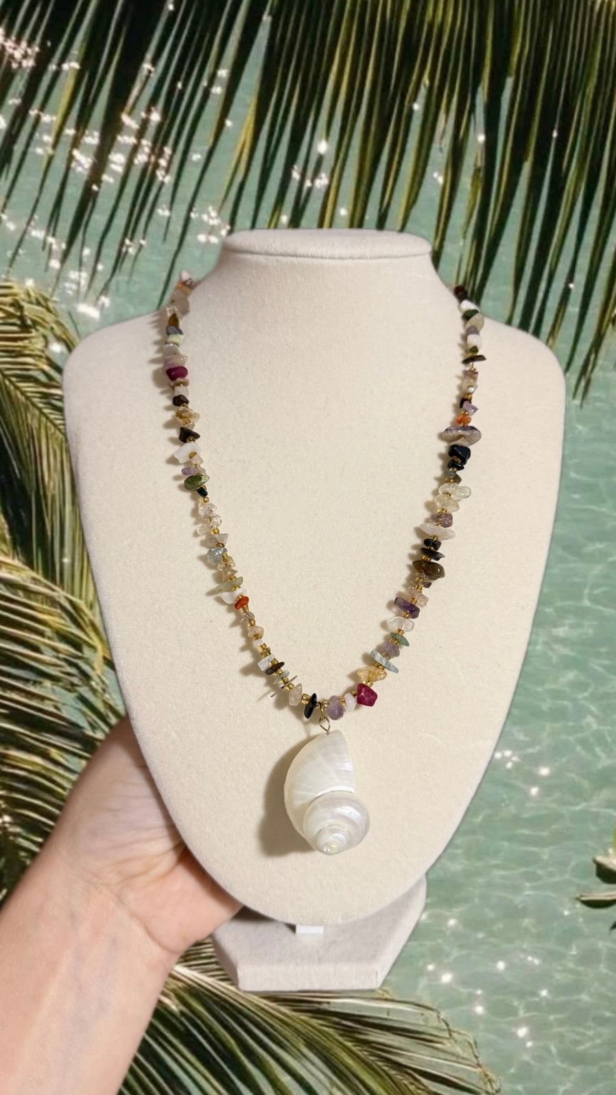 Beachy Mixed Stone Necklace