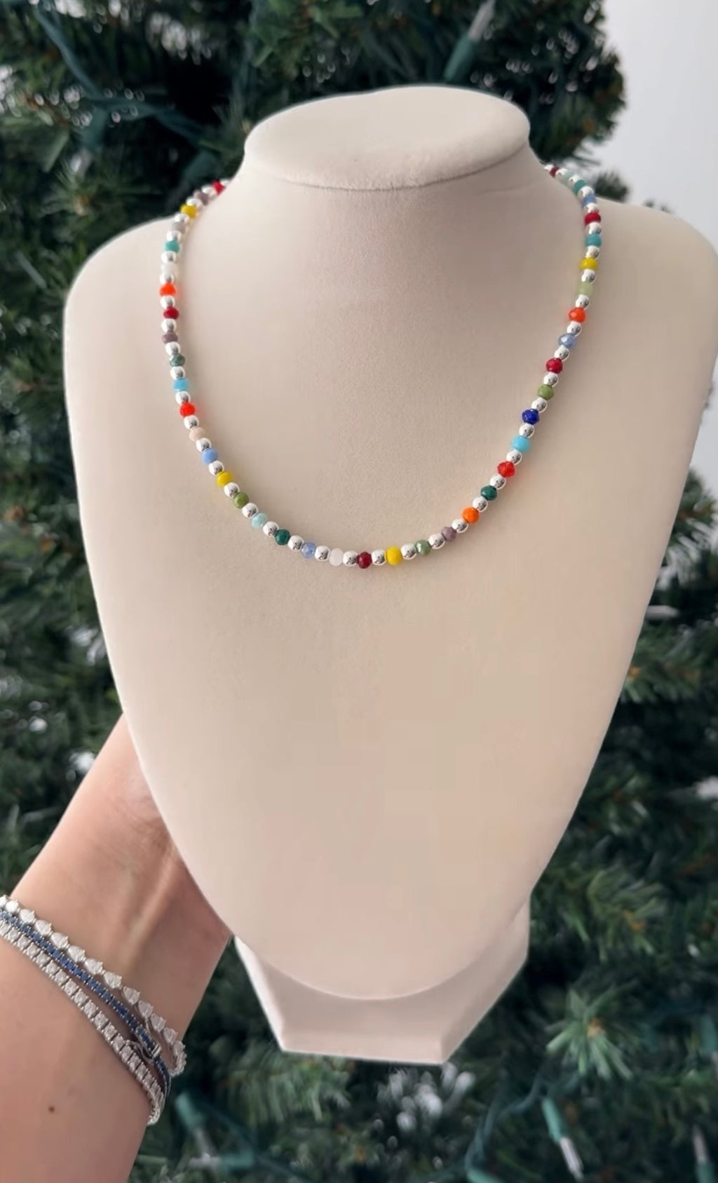 Hematite Glass Bead Necklace