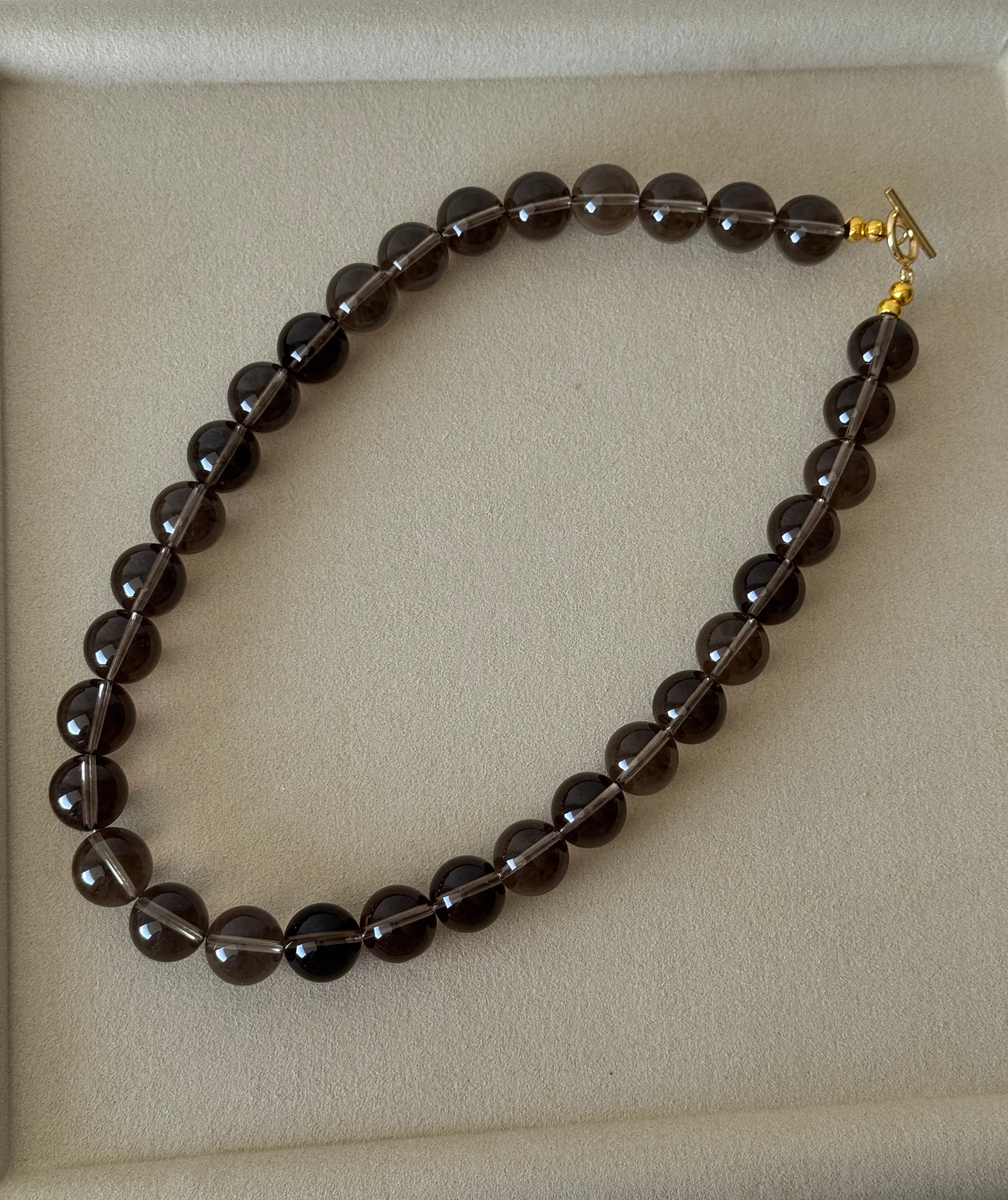 12mm Smokey Quartz necklace