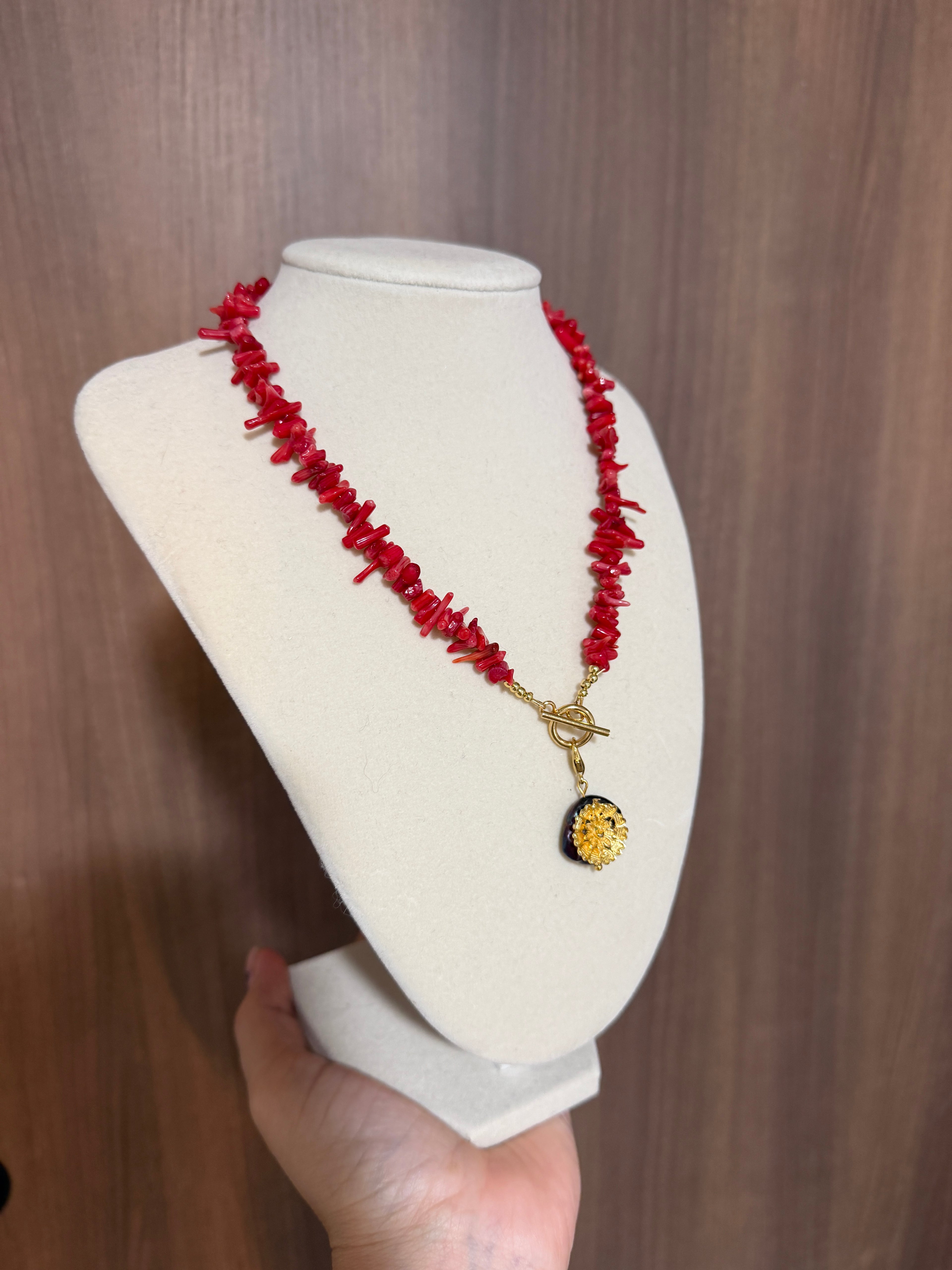 Coral Stick Necklace