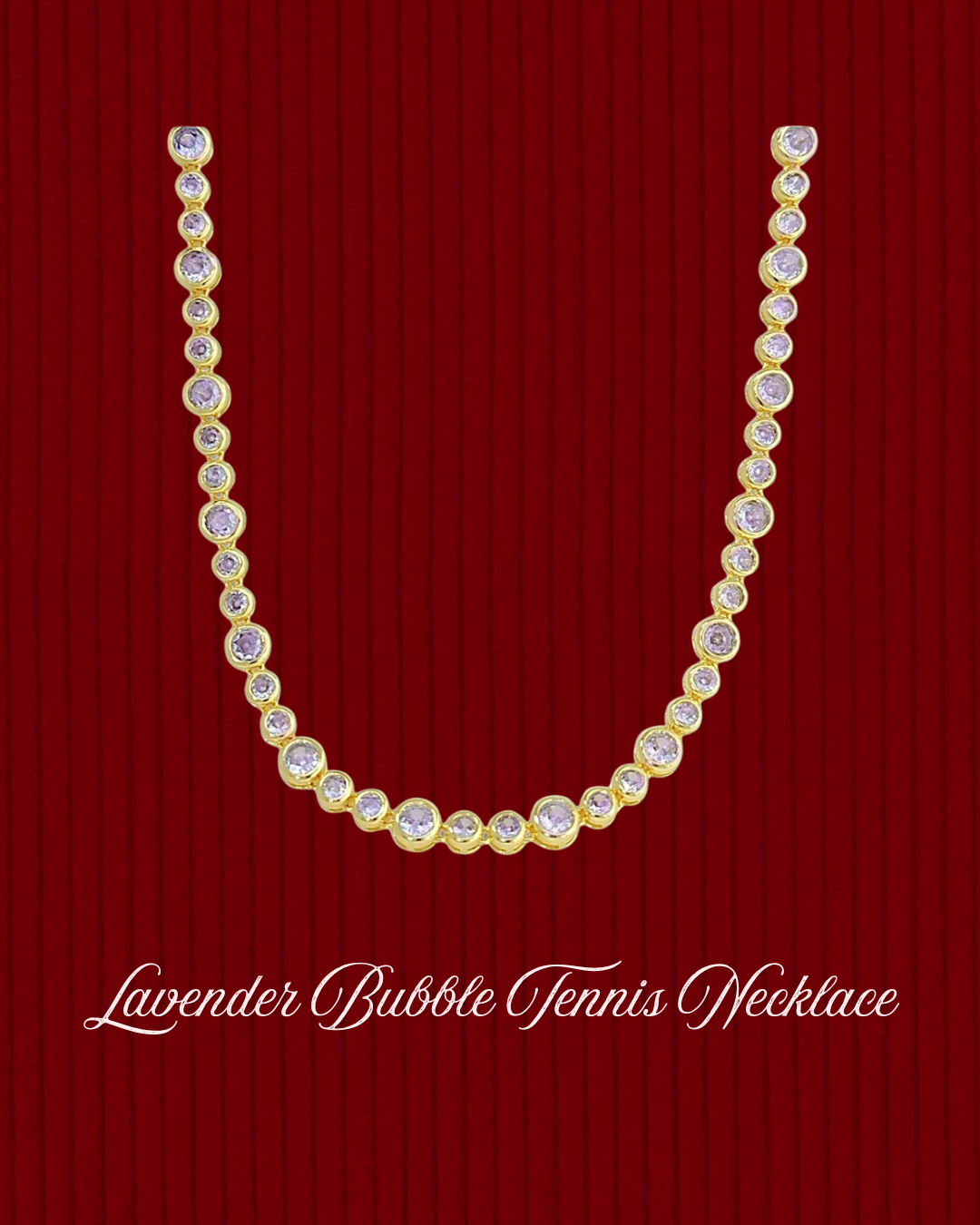 Lavander Bubble Tennis Necklace