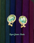 Aqua Green Studs (pair of 2)