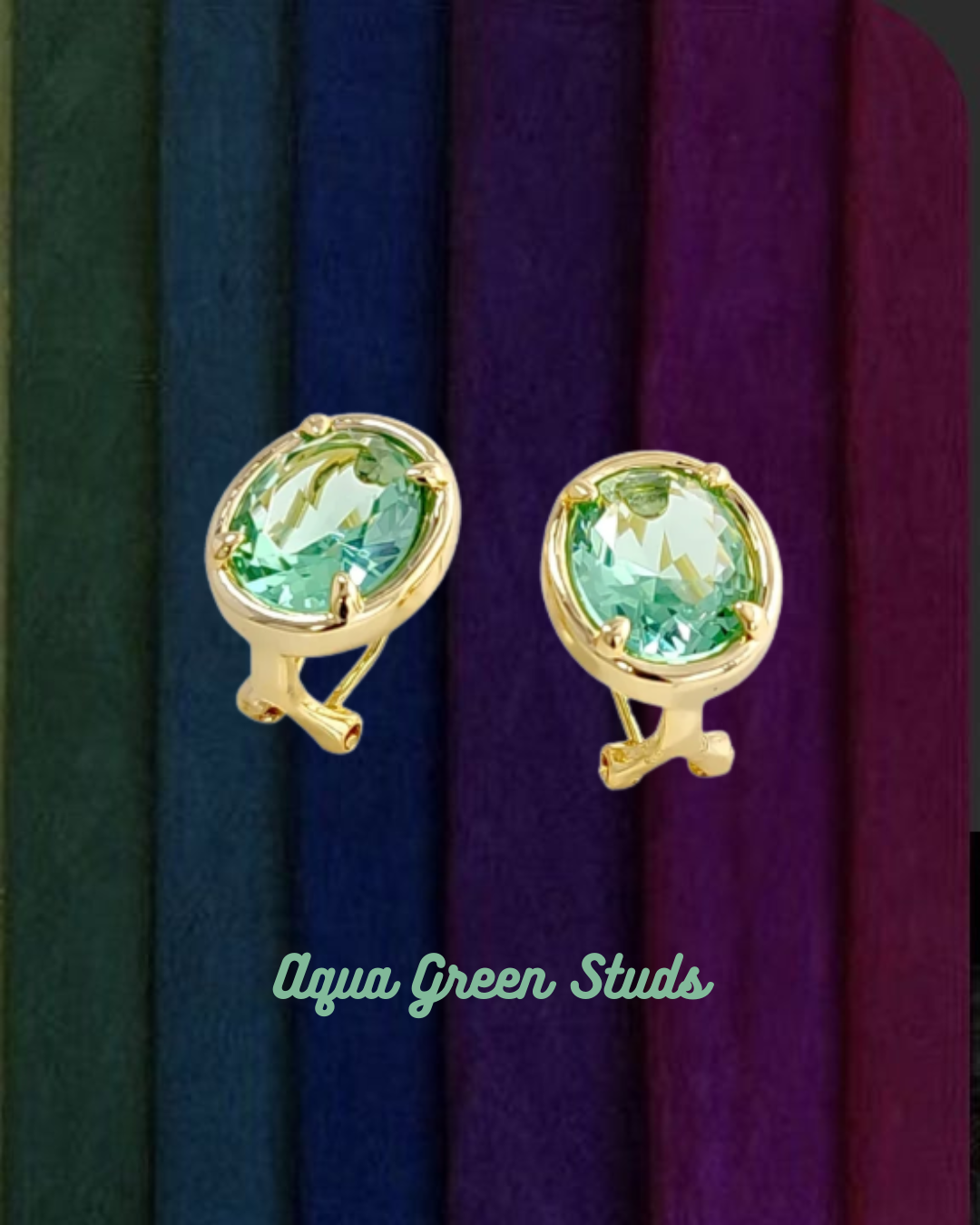 Aqua Green Studs (pair of 2)