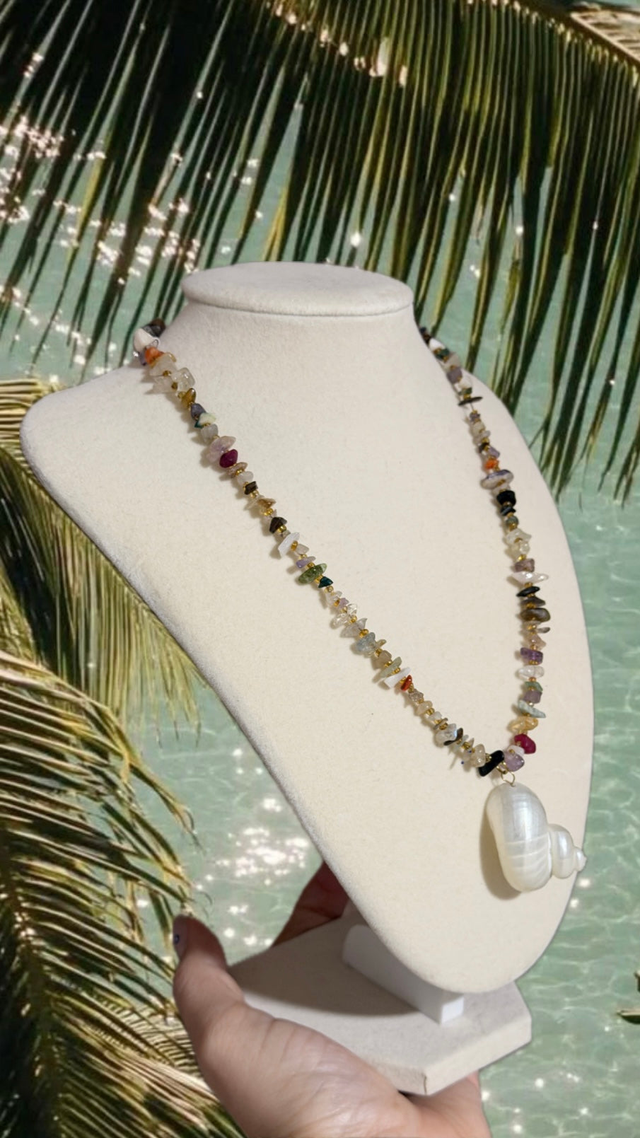 Beachy Mixed Stone Necklace
