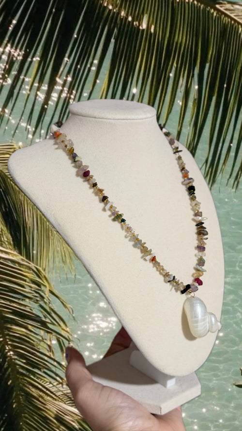Beachy Mixed Stone Necklace