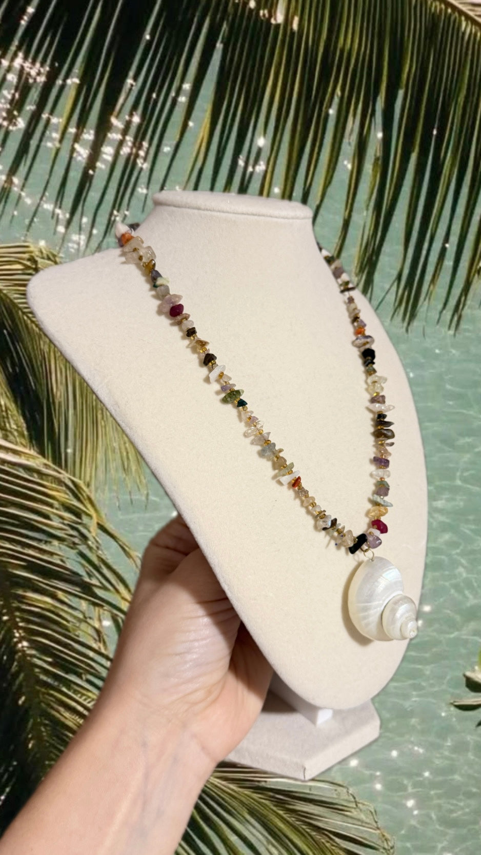 Beachy Mixed Stone Necklace