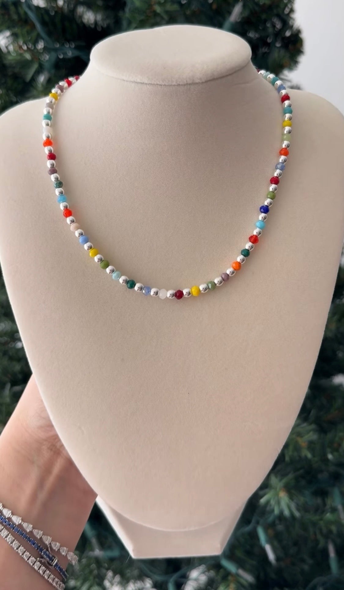 Hematite Glass Bead Necklace