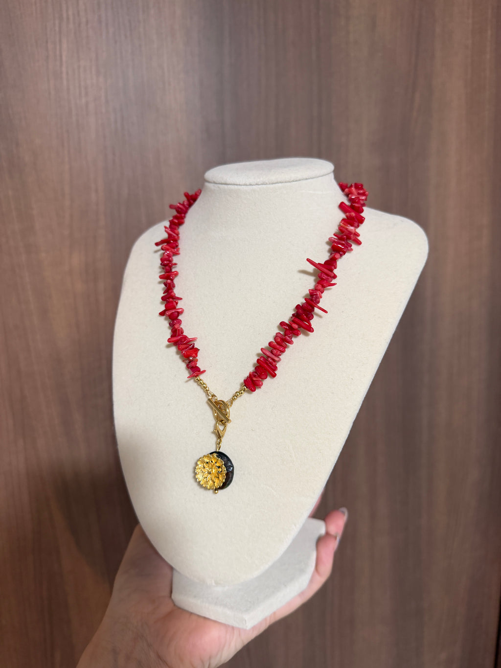 Coral Stick Necklace