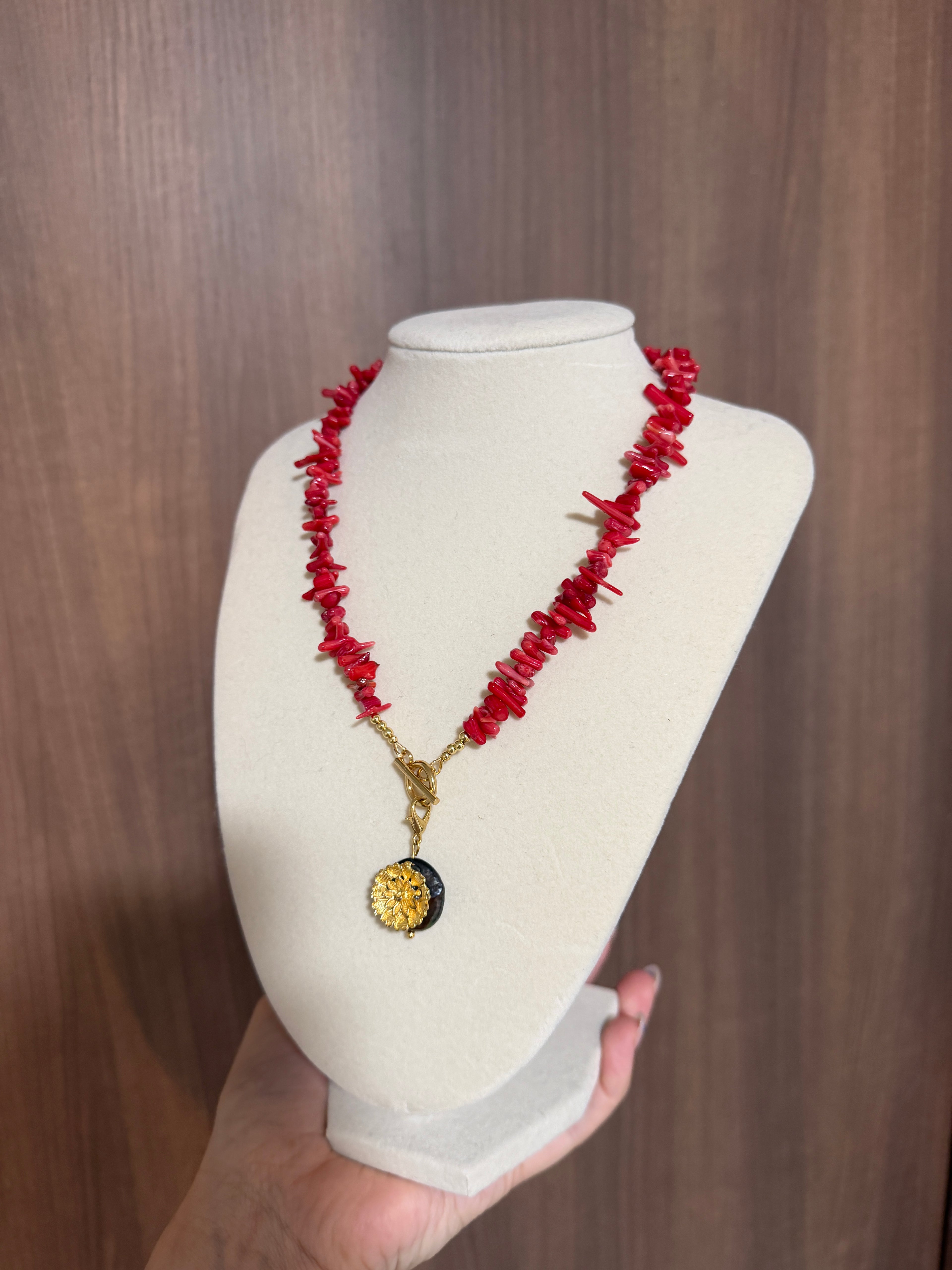 Coral Stick Necklace