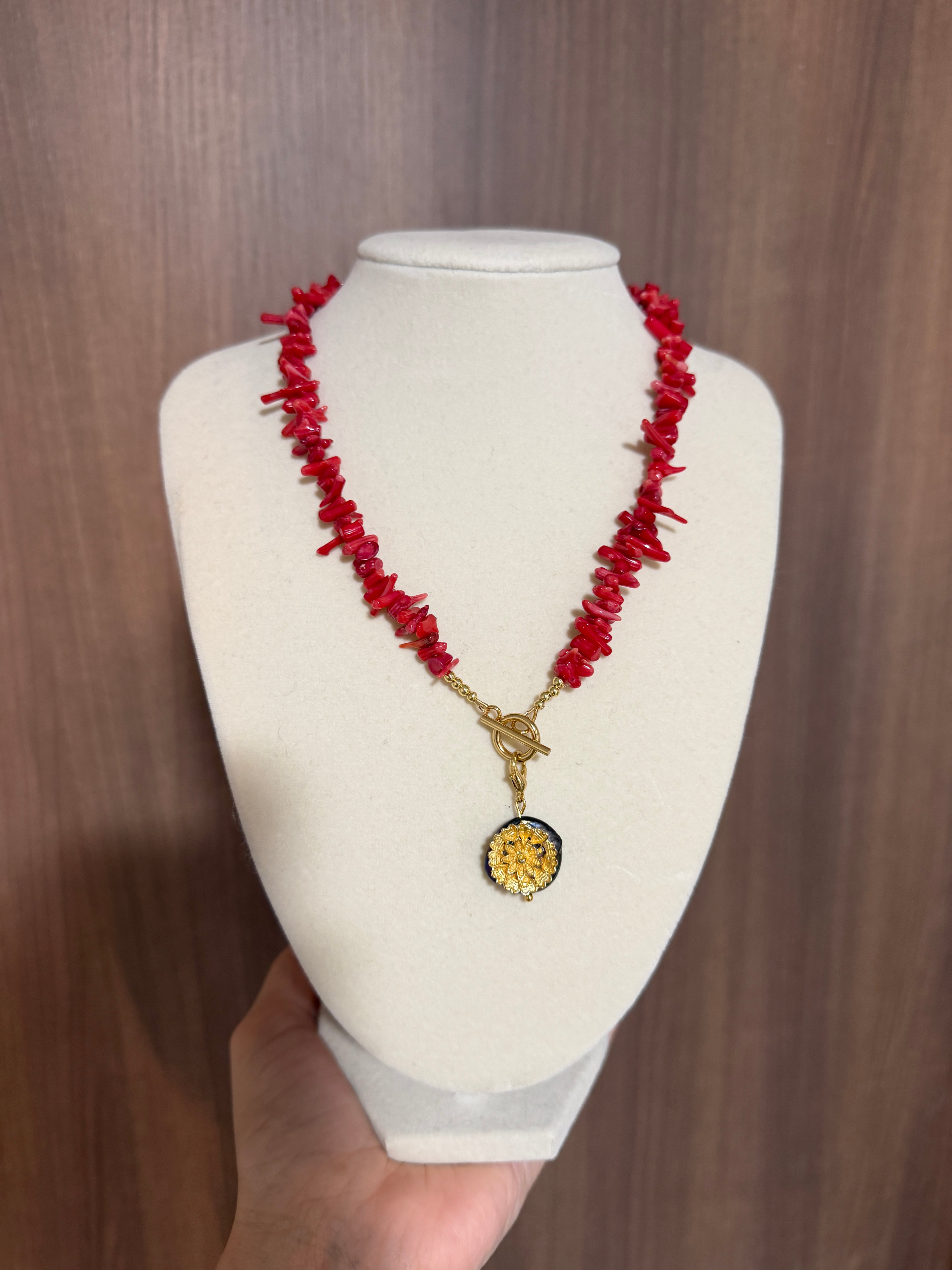 Coral Stick Necklace