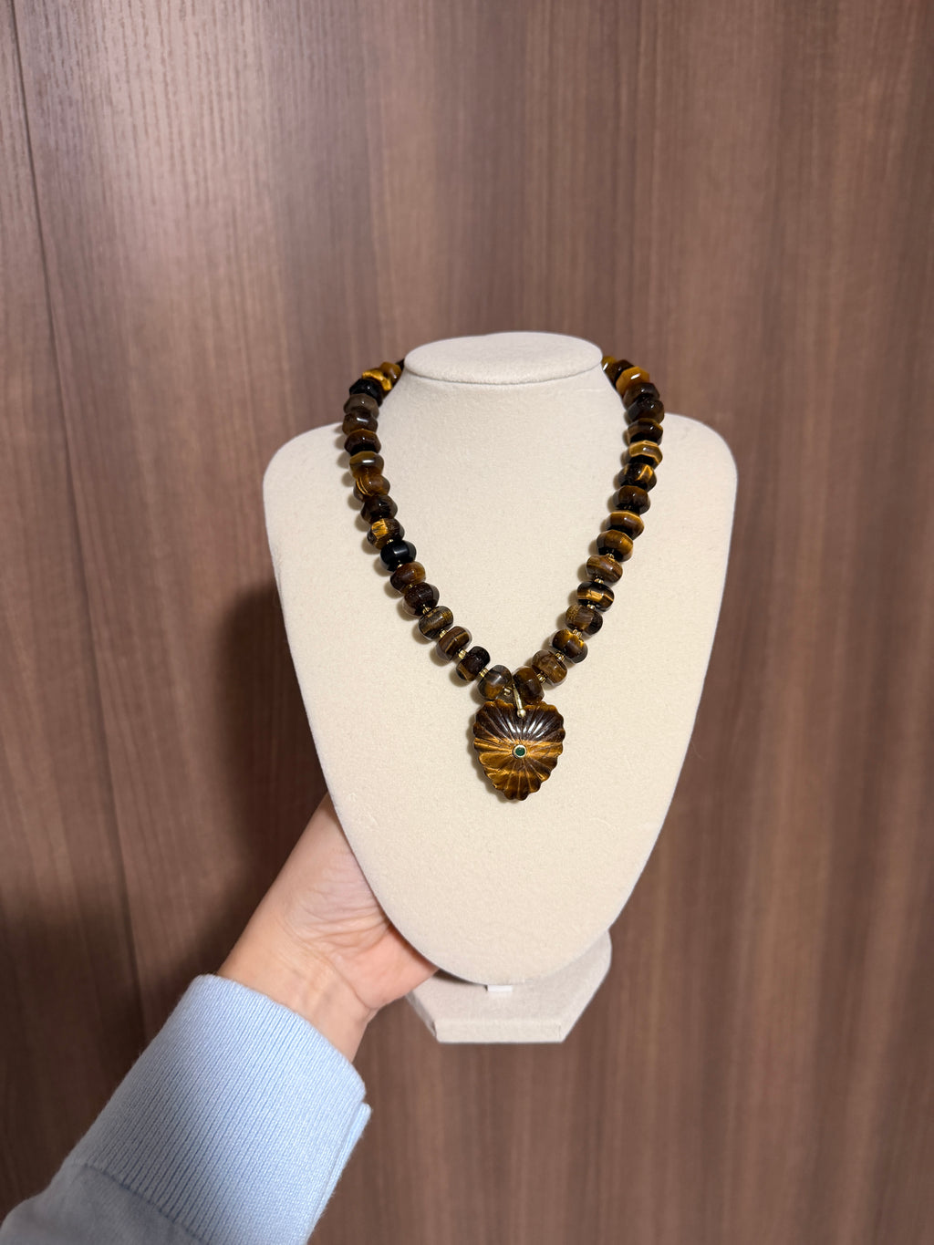 Tiger Eye Pumpkin Necklace