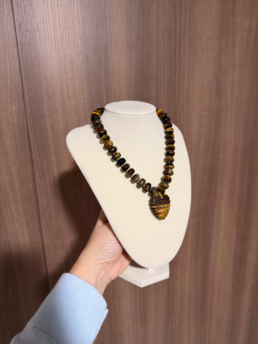 Tiger Eye Pumpkin Necklace