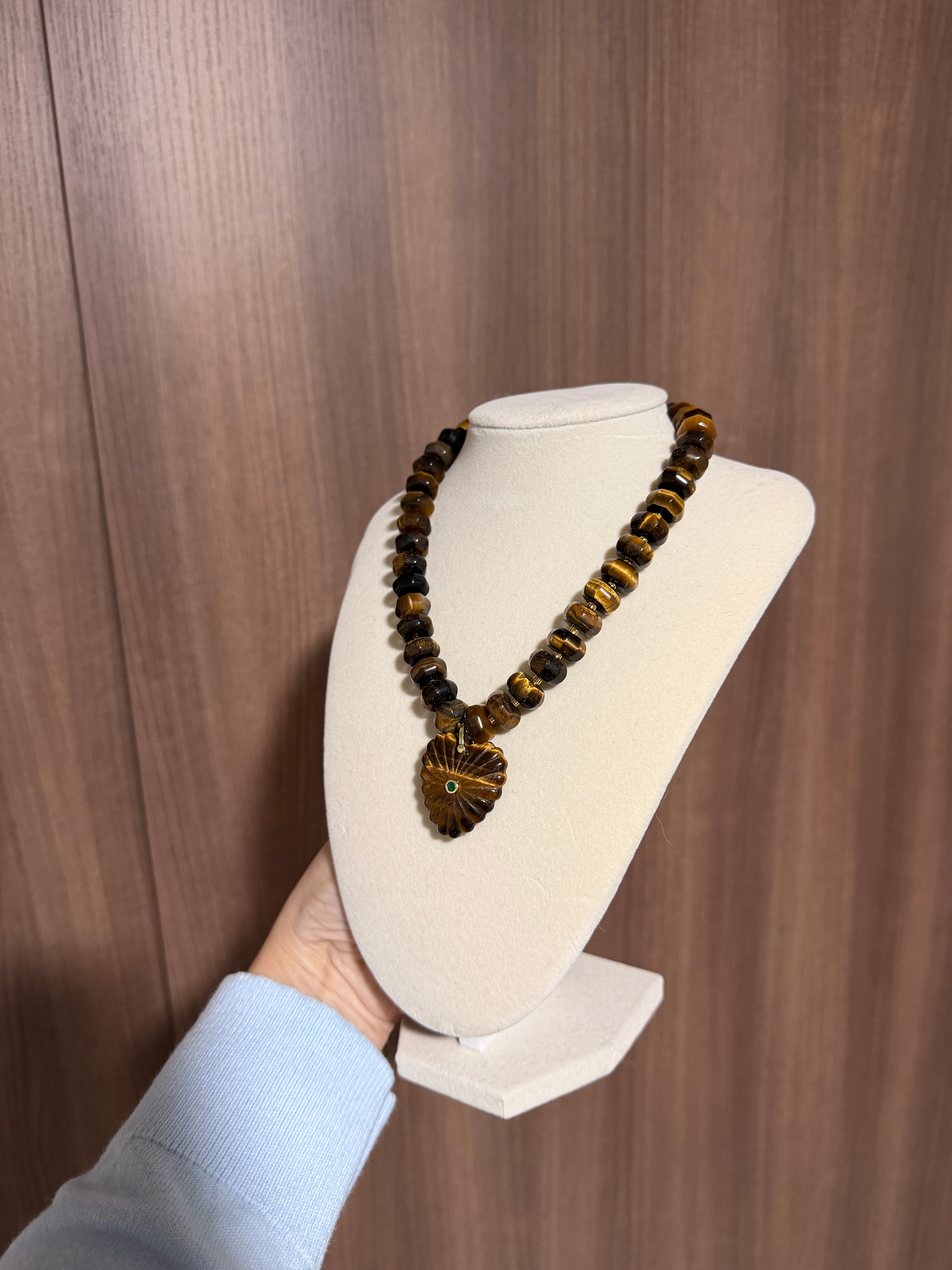 Tiger Eye Pumpkin Necklace