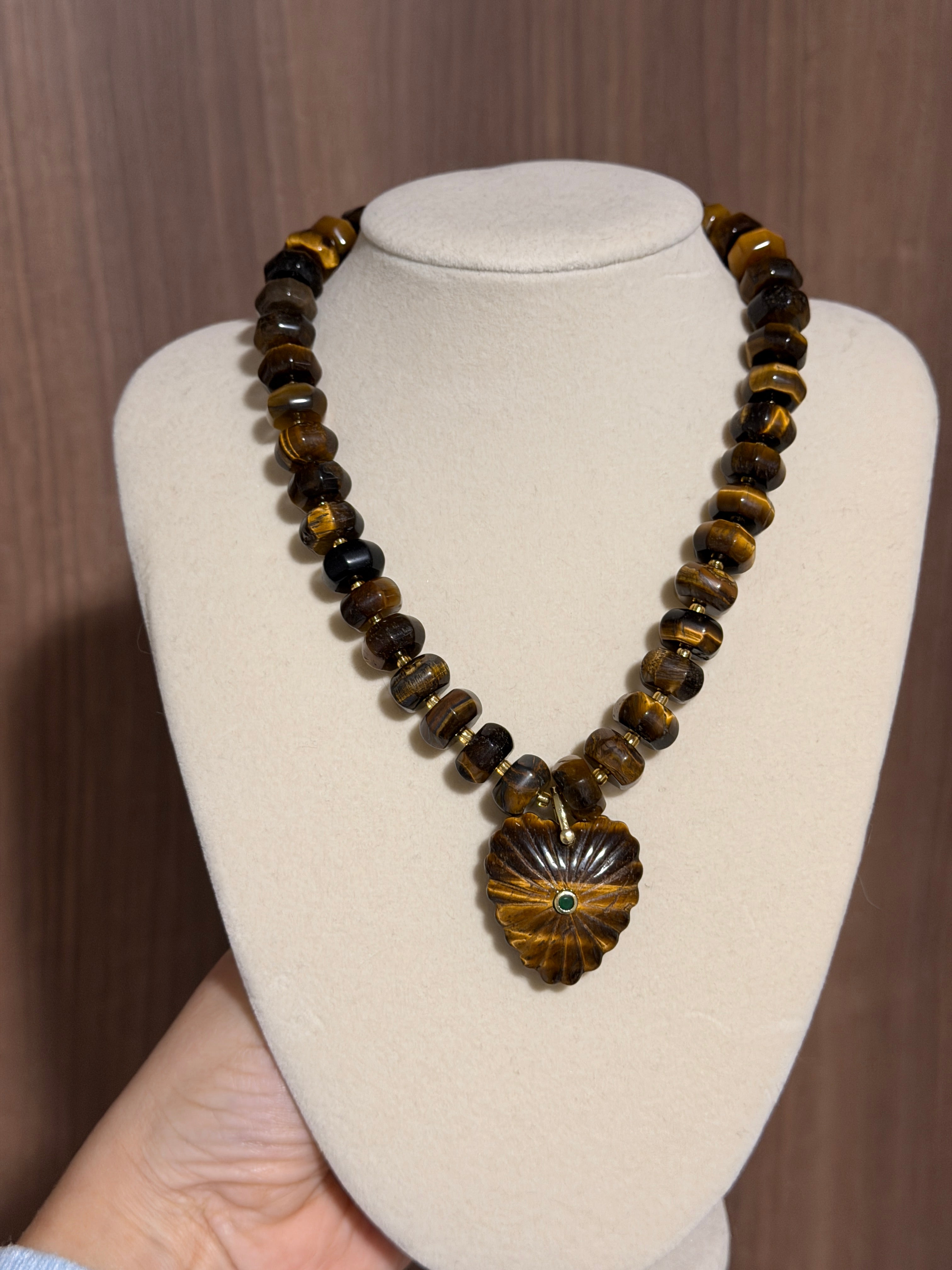 Tiger Eye Pumpkin Necklace