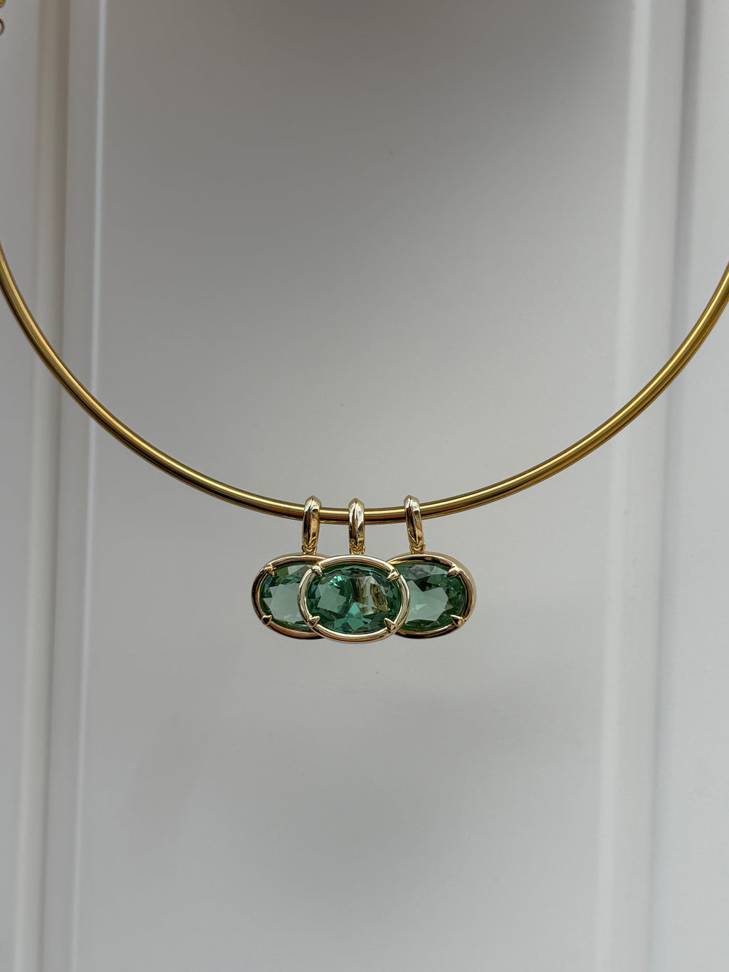 Aqua Green Bezel Pendant
