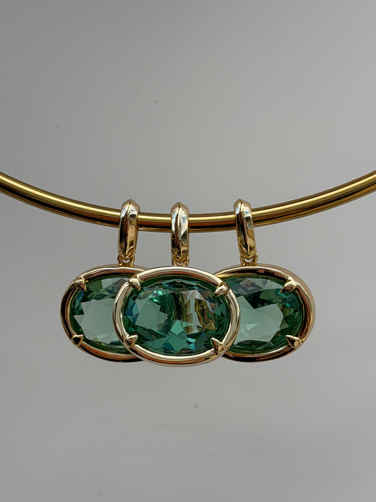 Aqua Green Bezel Pendant