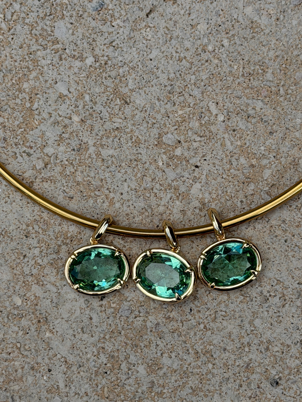 Aqua Green Bezel Pendant