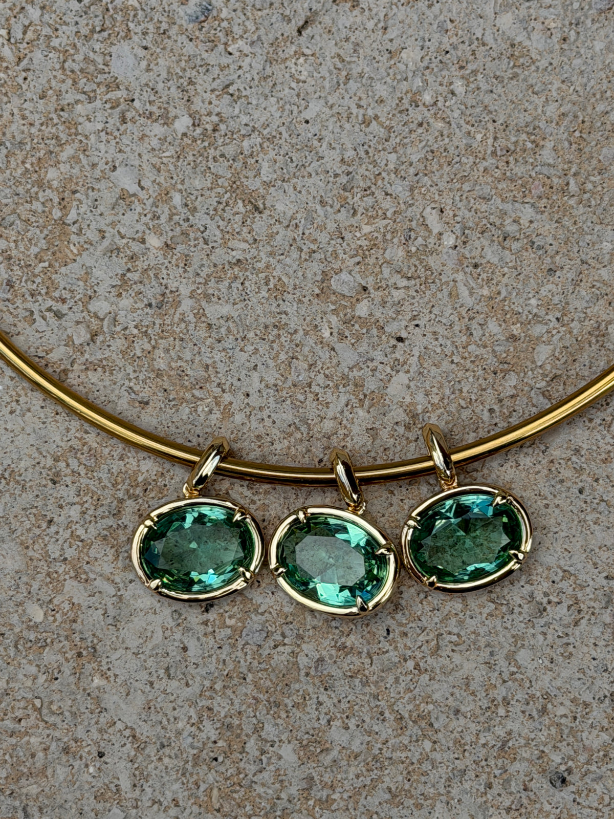 Aqua Green Bezel Pendant
