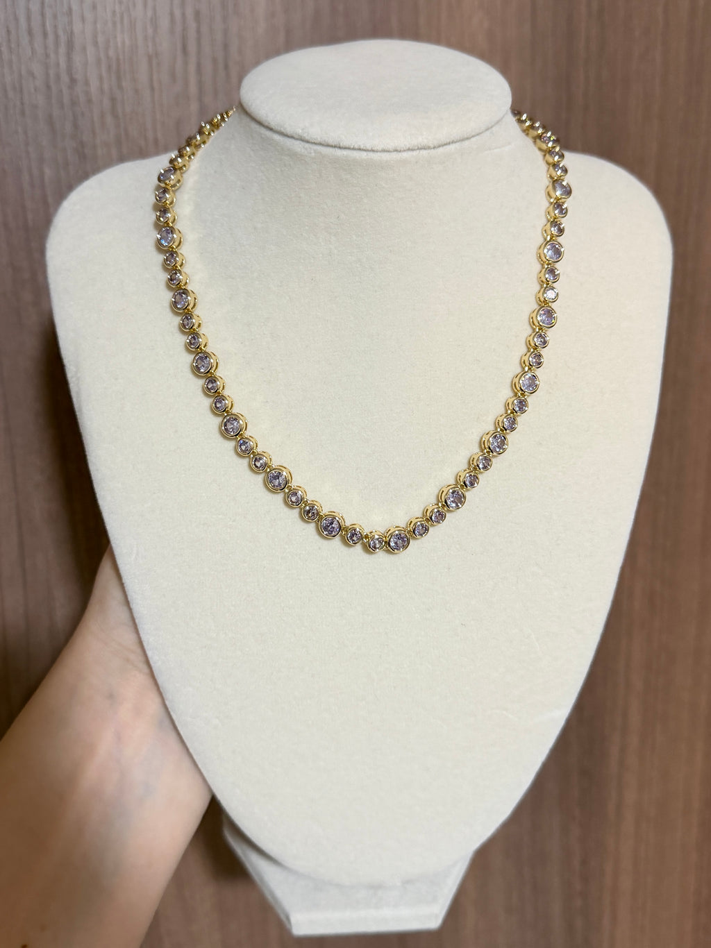 Lavander Bubble Tennis Necklace