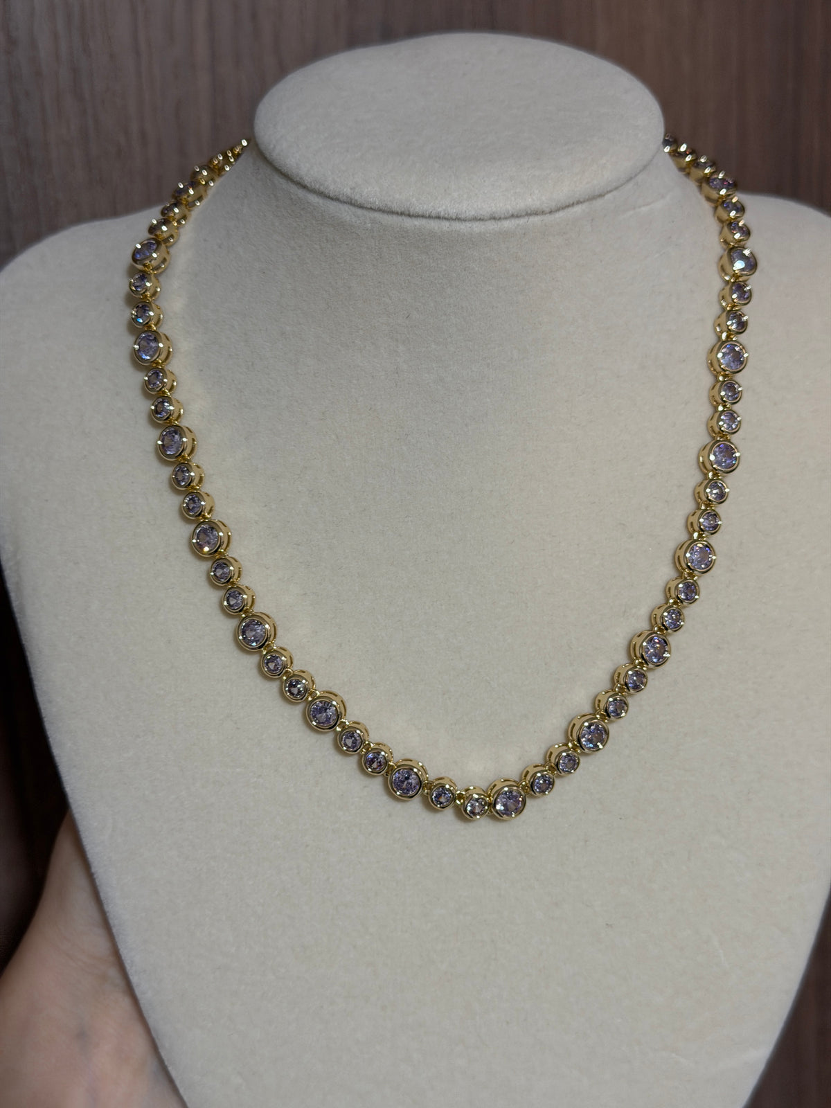 Lavander Bubble Tennis Necklace