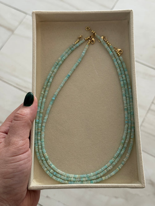Cinderella Blue Ethiopian Opal Necklace