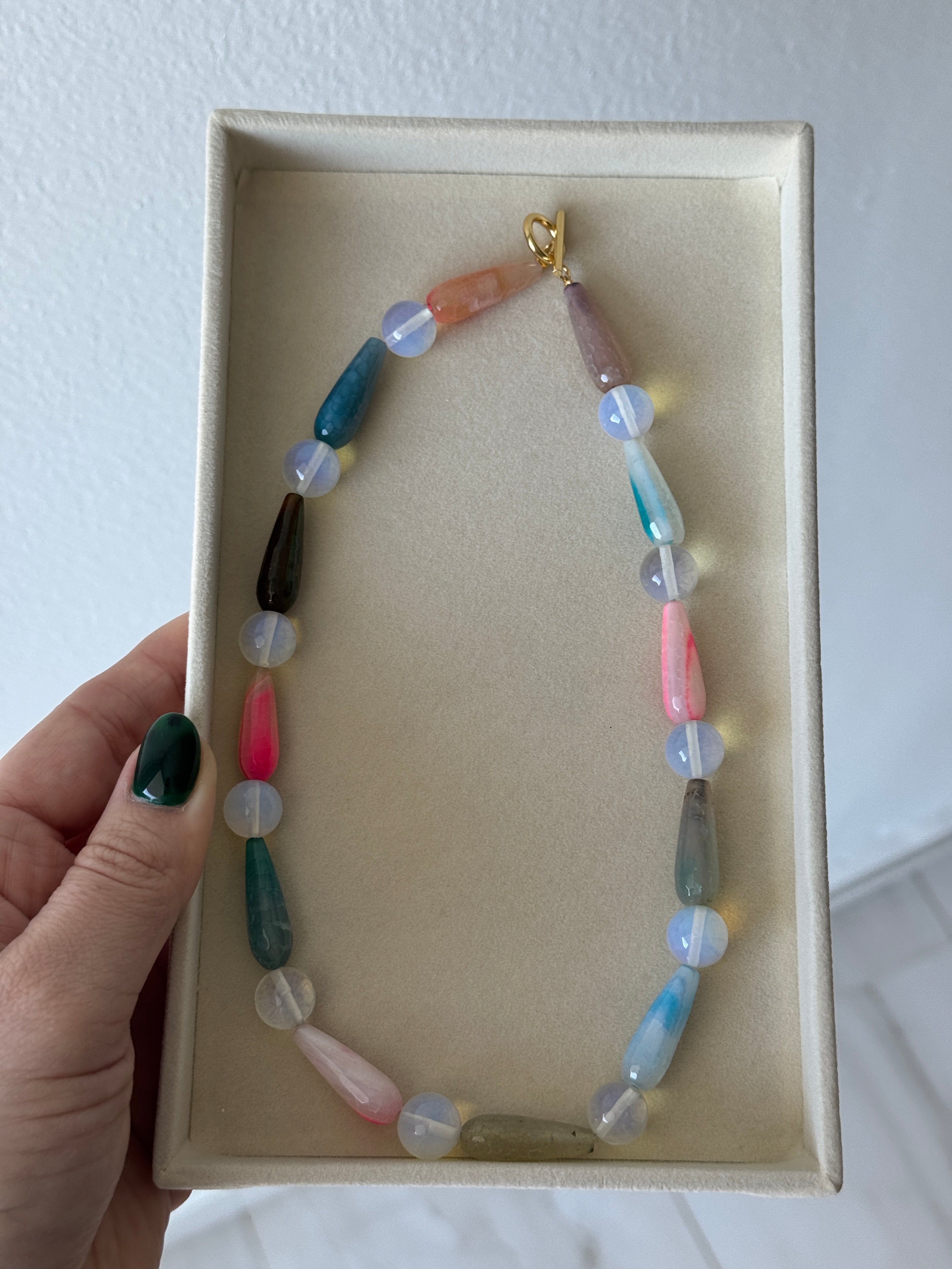 Opalite and Agate Necklace