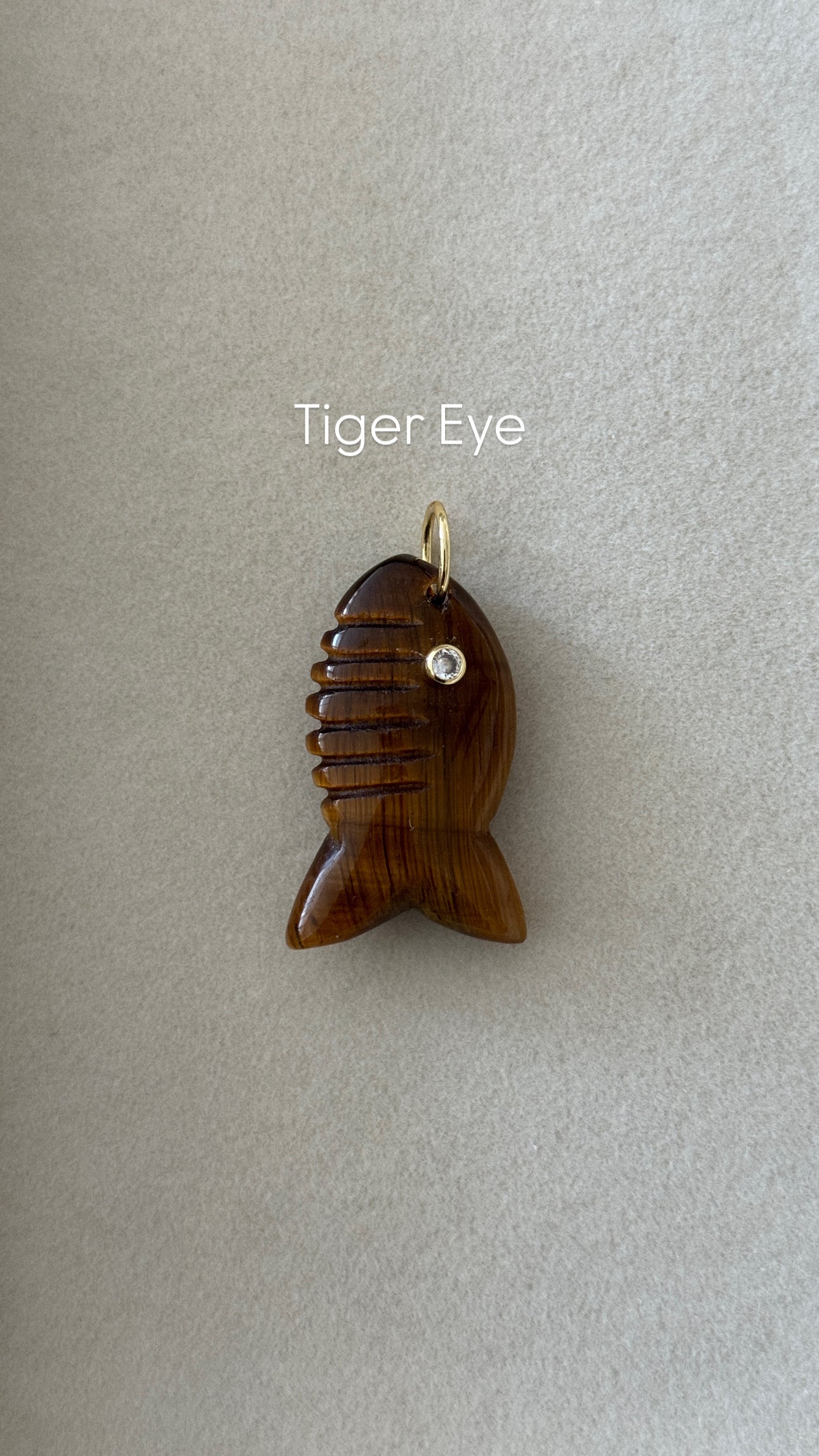 Tiger Eye Fish Pendant