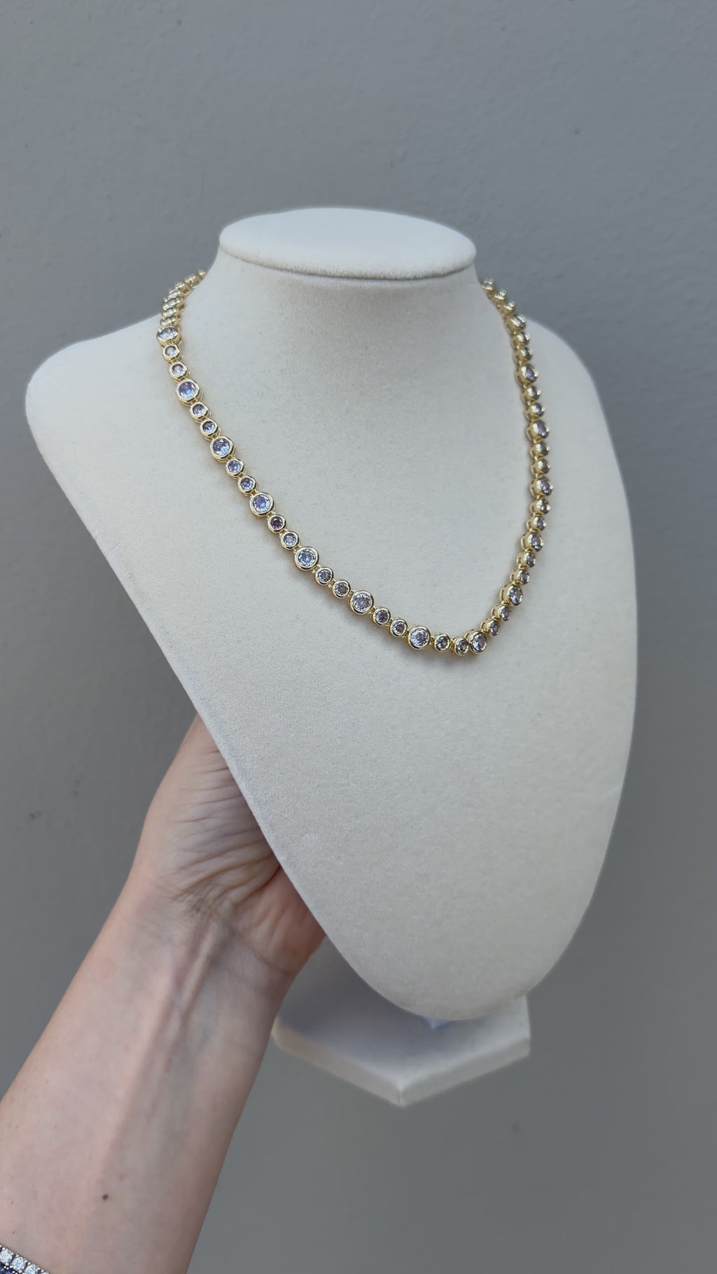 Lavander Bubble Tennis Necklace