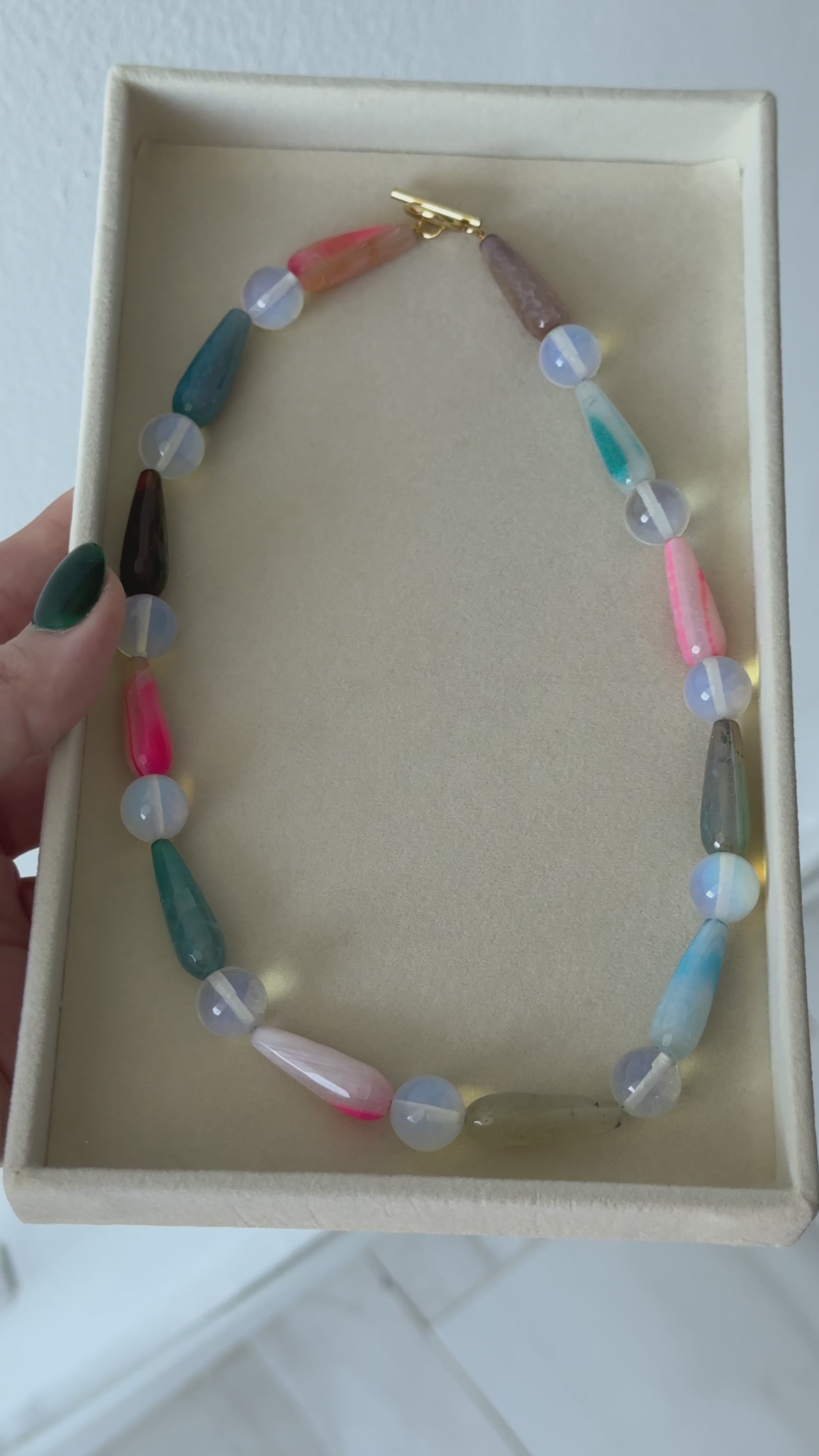 Opalite and Agate Necklace