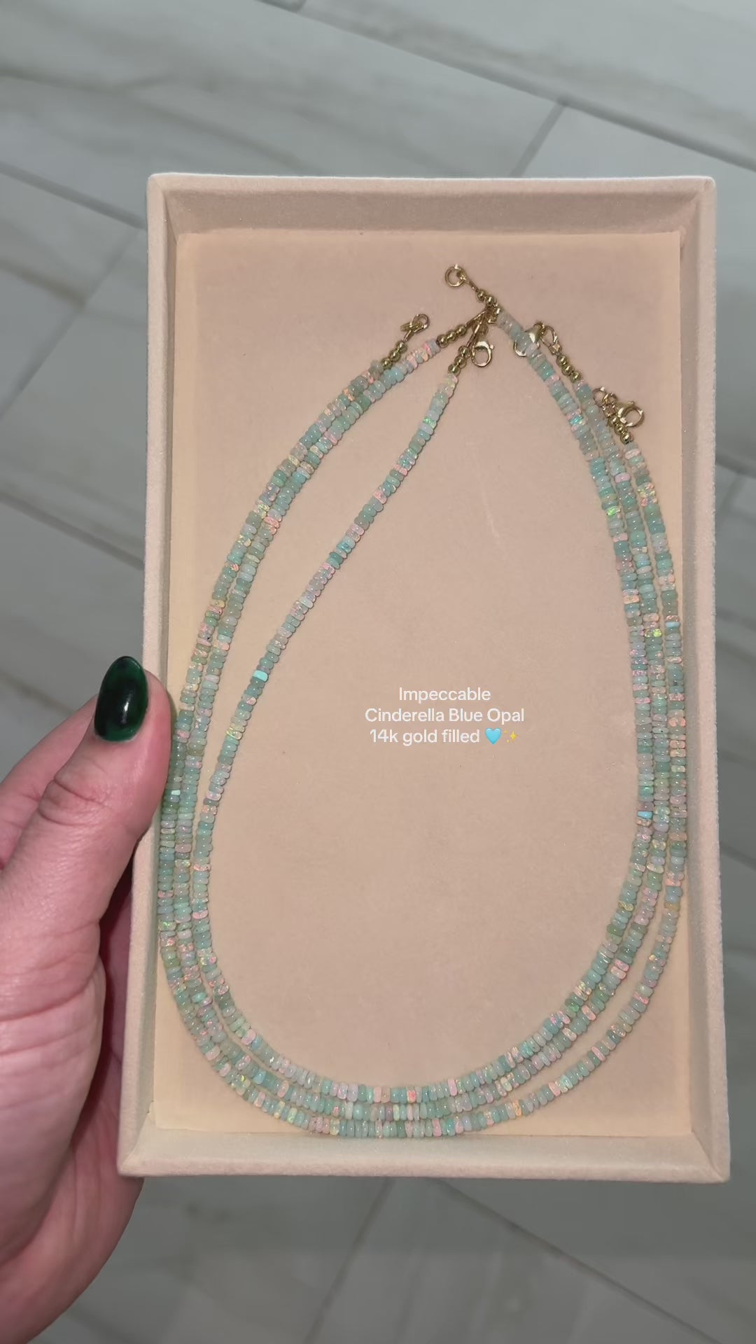 Cinderella Blue Ethiopian Opal Necklace