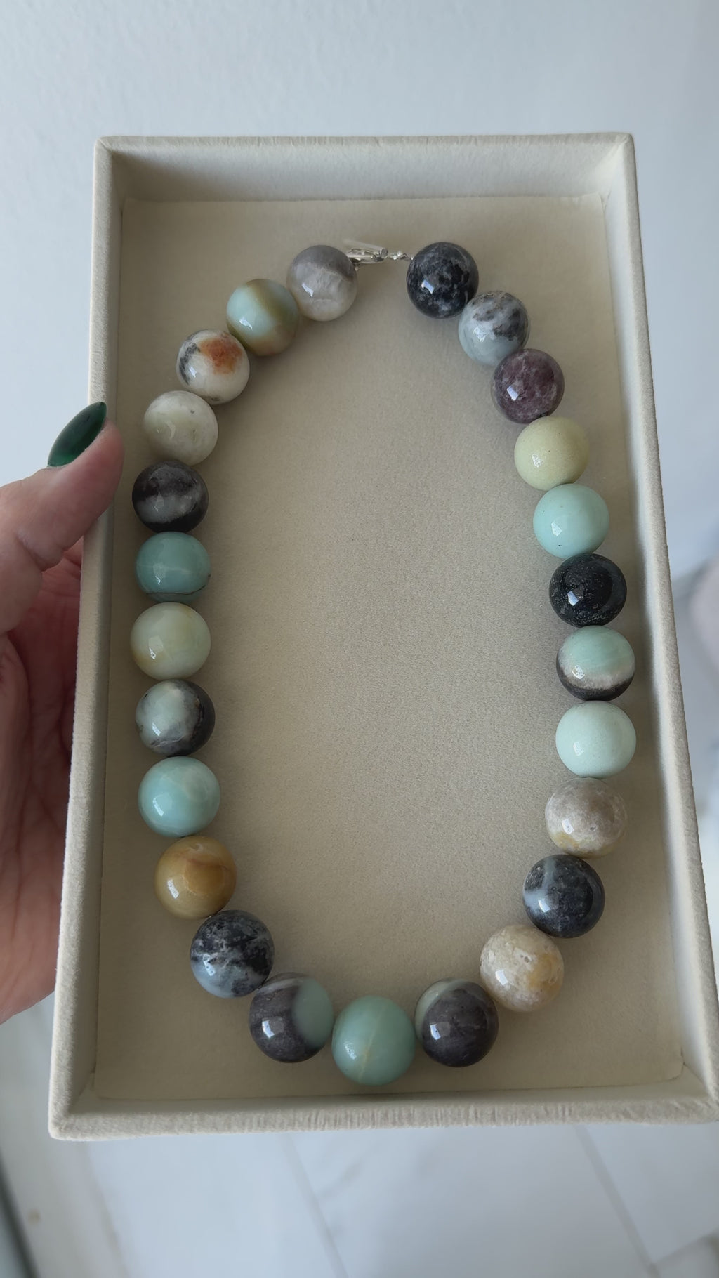Natural Amazonite Beaded Necklace