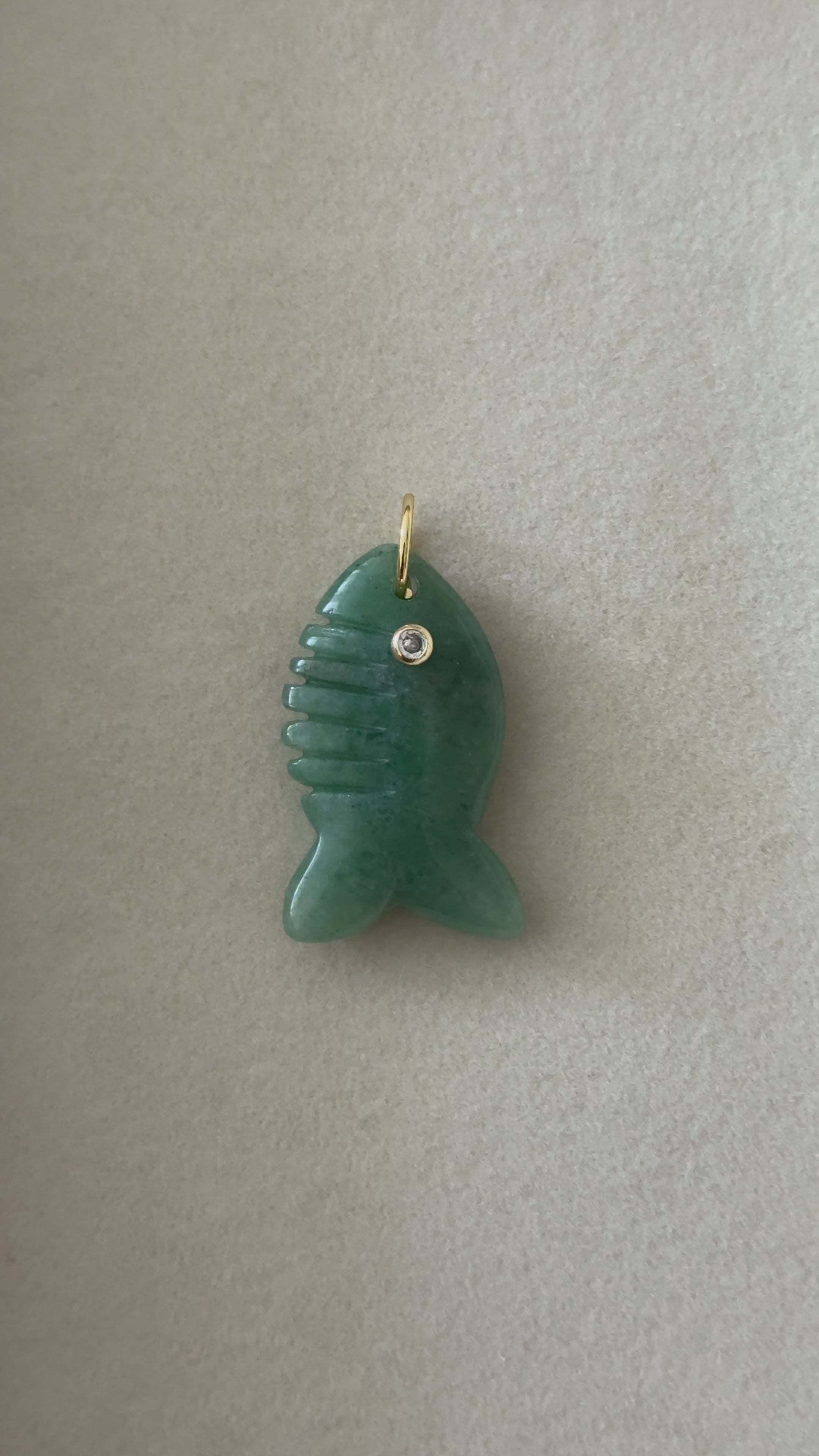 Green Aventurine Fish Gemstone Pendant