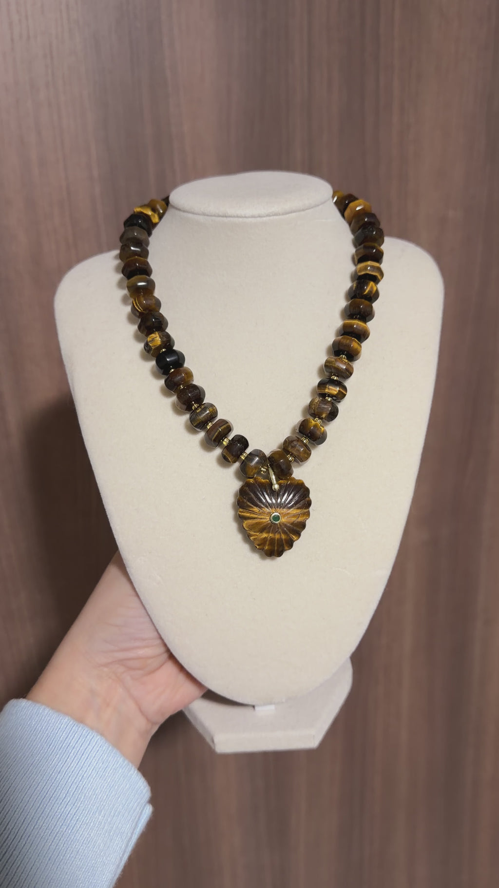 Tiger Eye Pumpkin Necklace