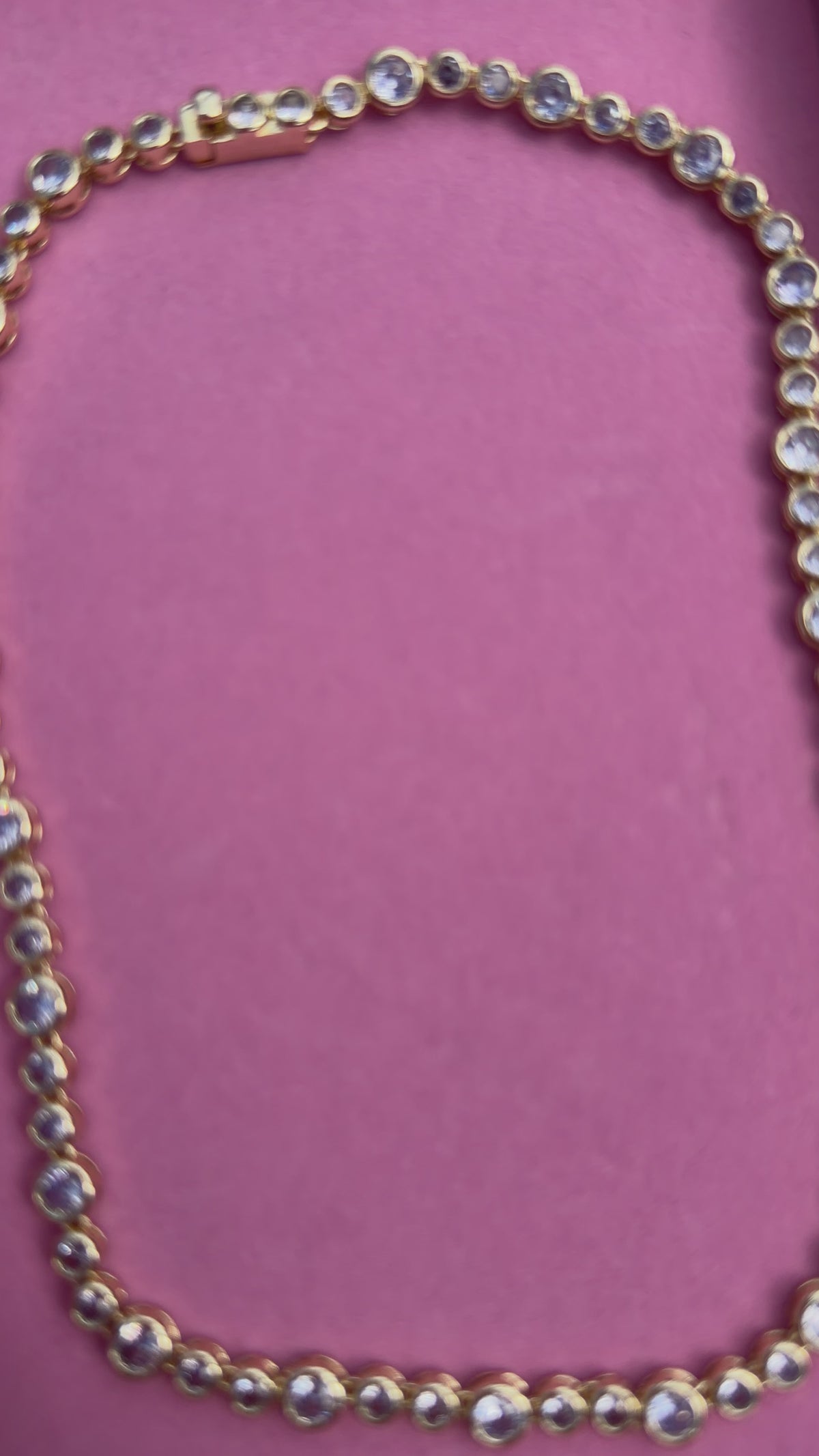Lavander Bubble Tennis Necklace