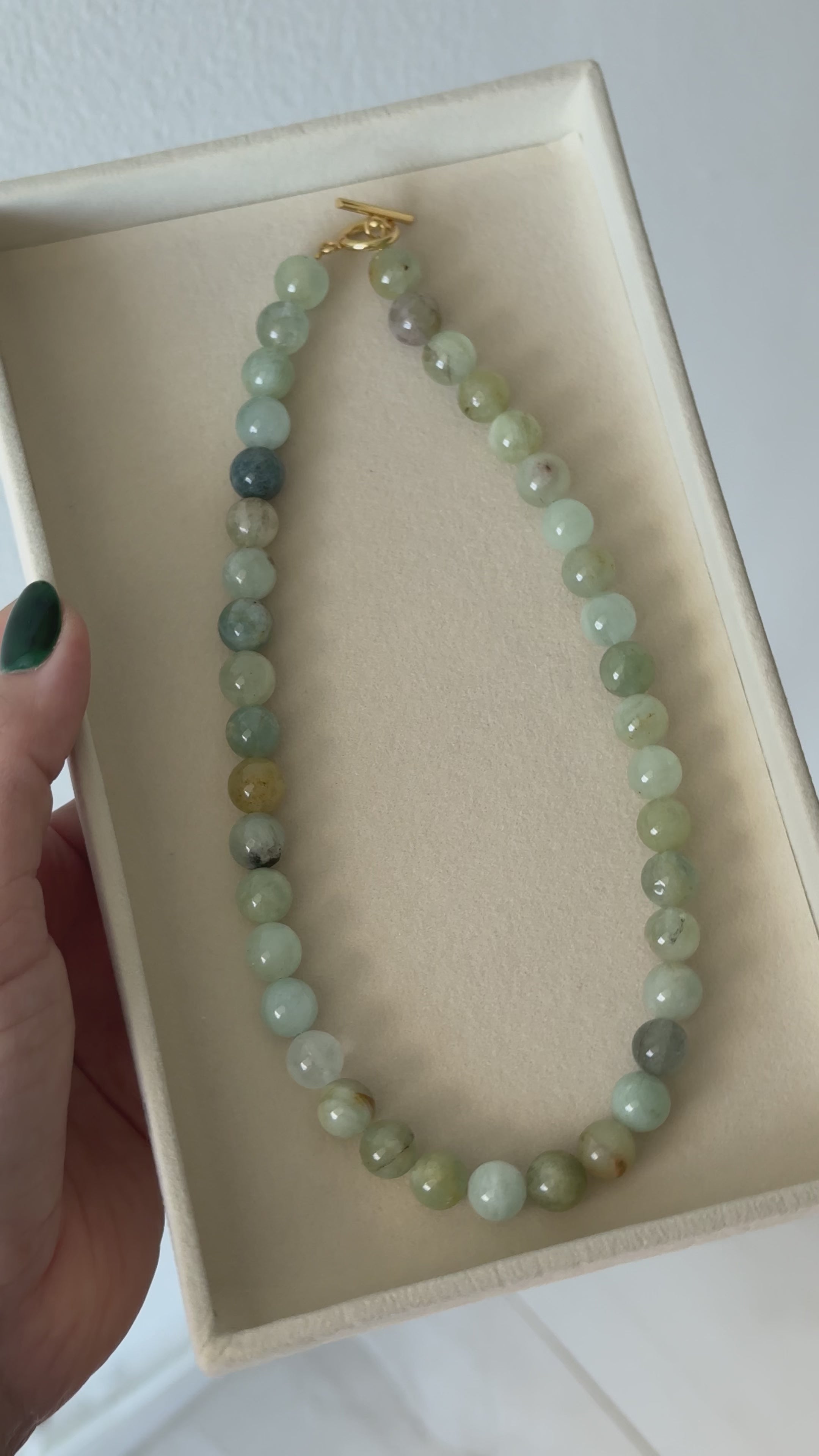 Beaded Aquamarine Necklace